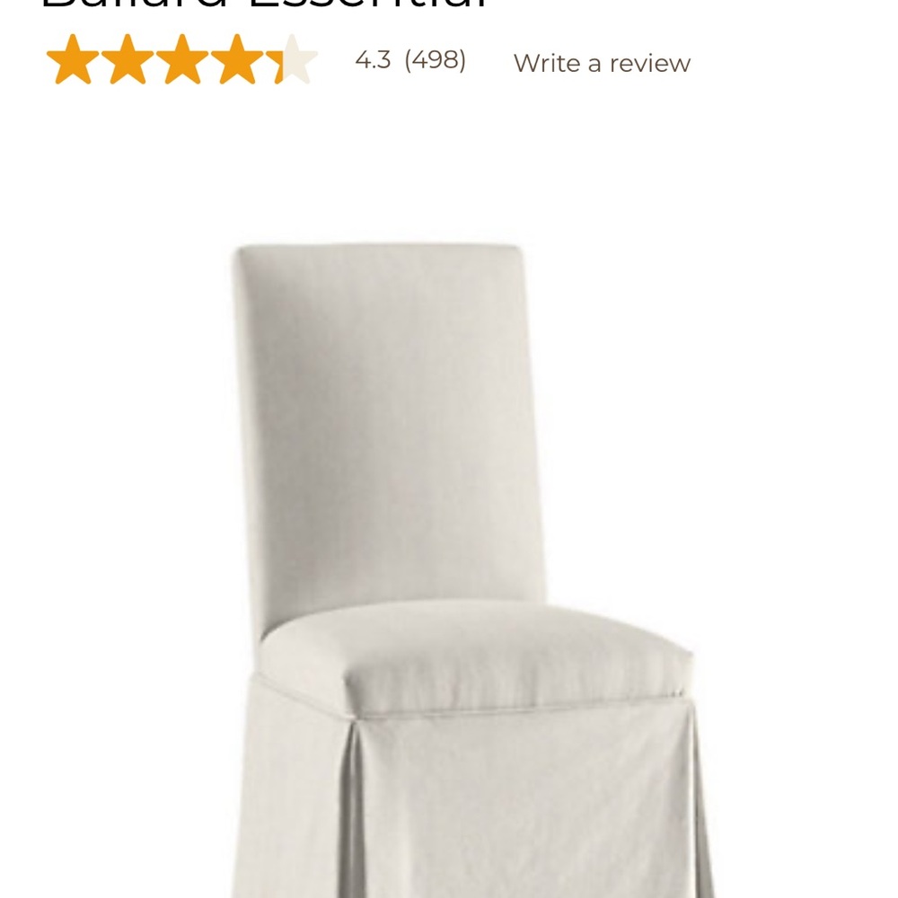 Ballard Designs Parsons Chair slipcovers